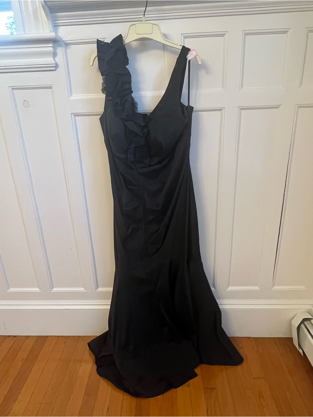 Xscape Black One-Shoulder Ruffle Gown - Picture 4 of 4